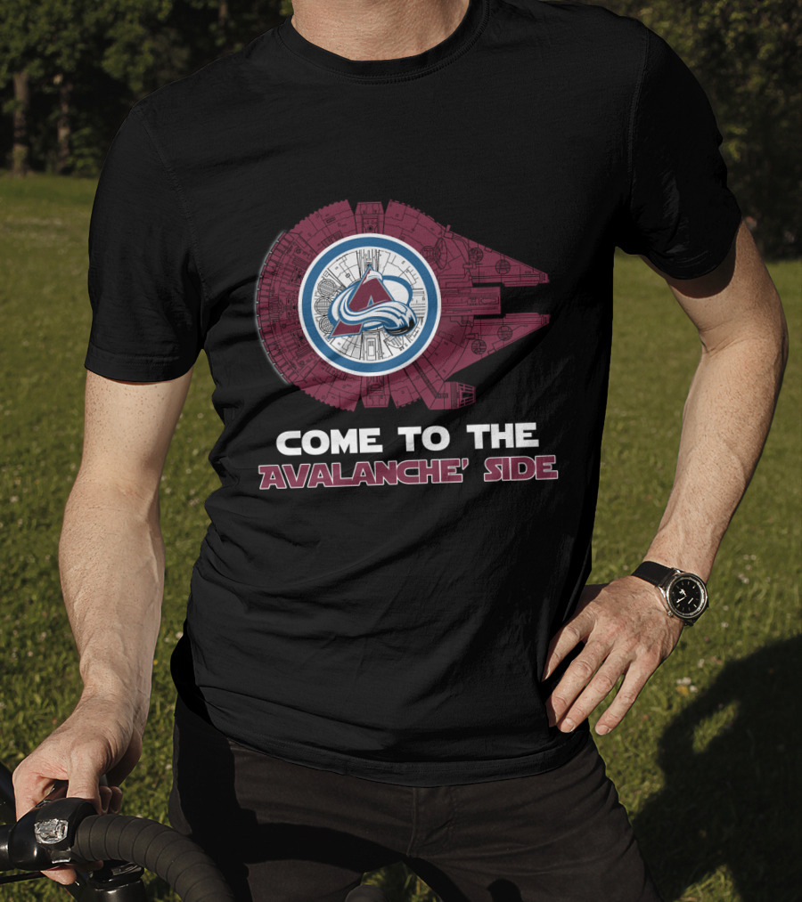 Colorado Avalanche Come To The Avalanche' Side Millennium Falcon T-Shirt