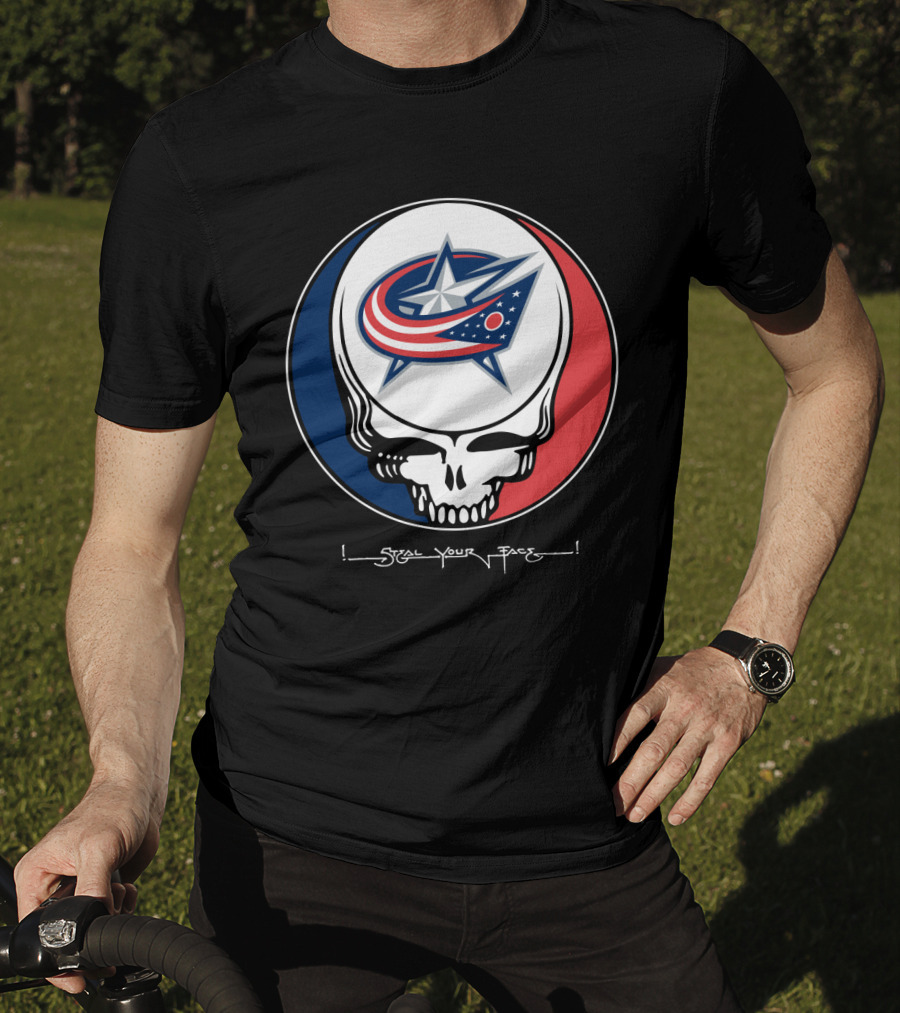 Steal Your Face Grateful Dead Columbus Blue Jackets T-Shirt