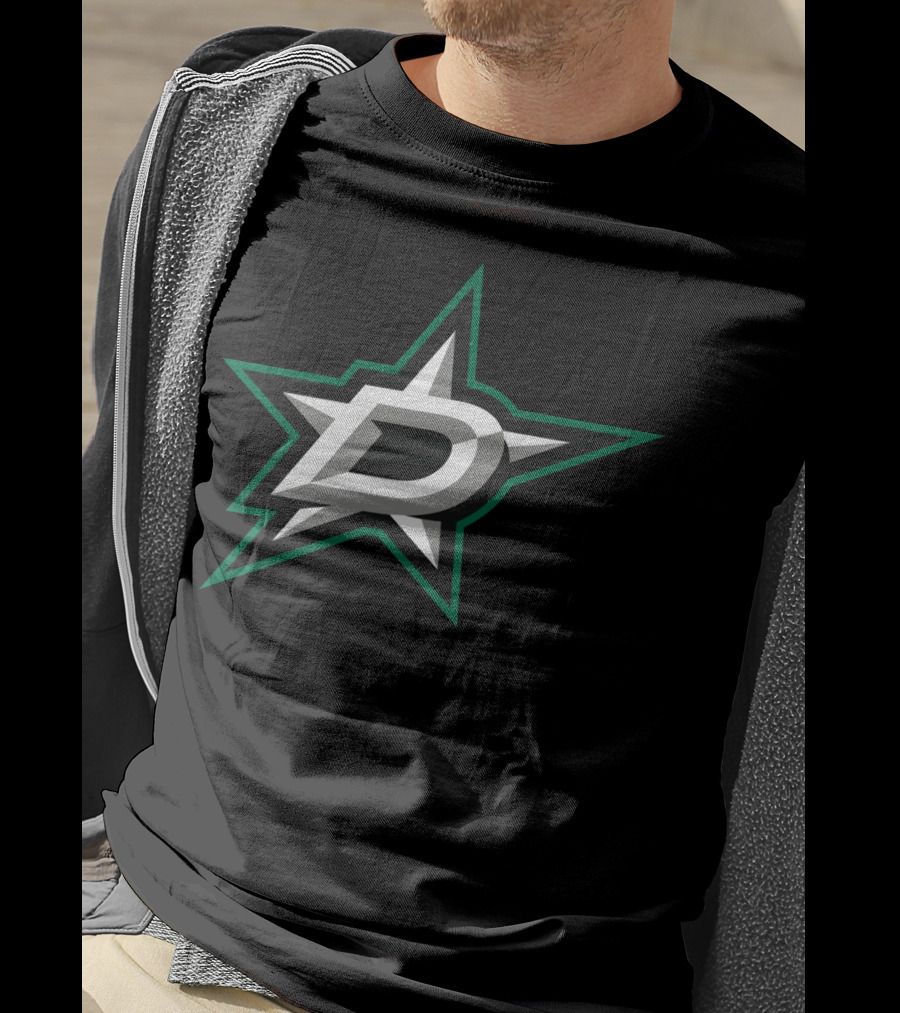 Dallas Stars Hockey Team Logo Black T-Shirt