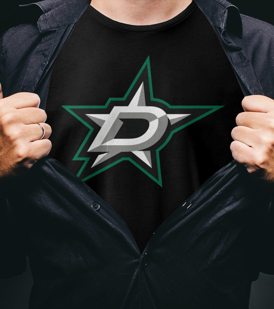Dallas Stars Hockey Team Logo Black T-Shirt
