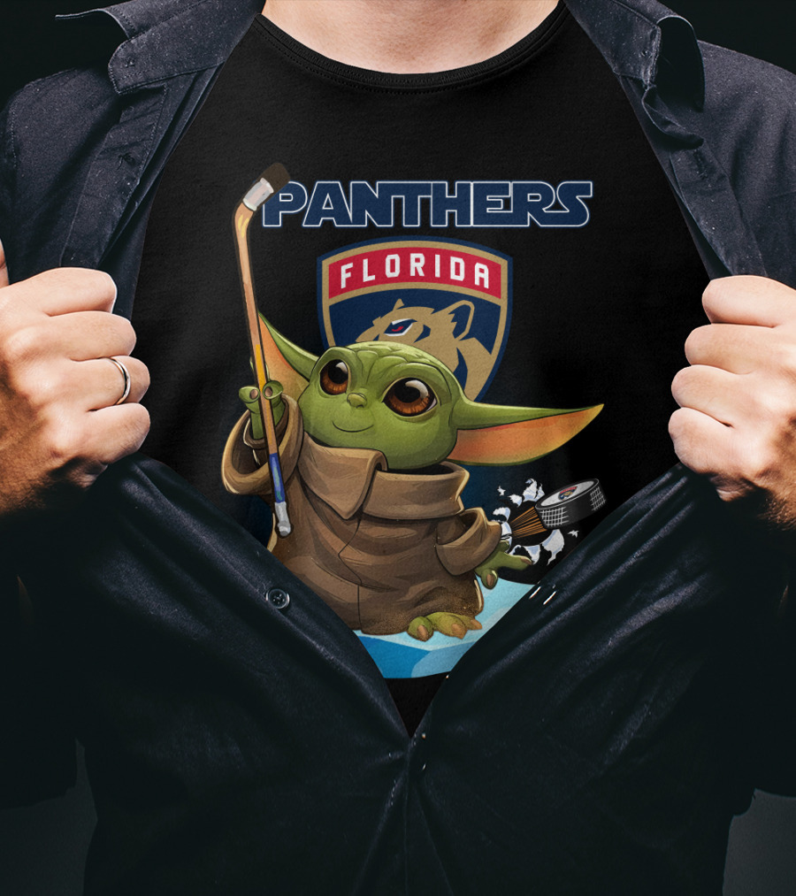 Baby Yoda Florida Panthers Hockey Fun T-Shirt