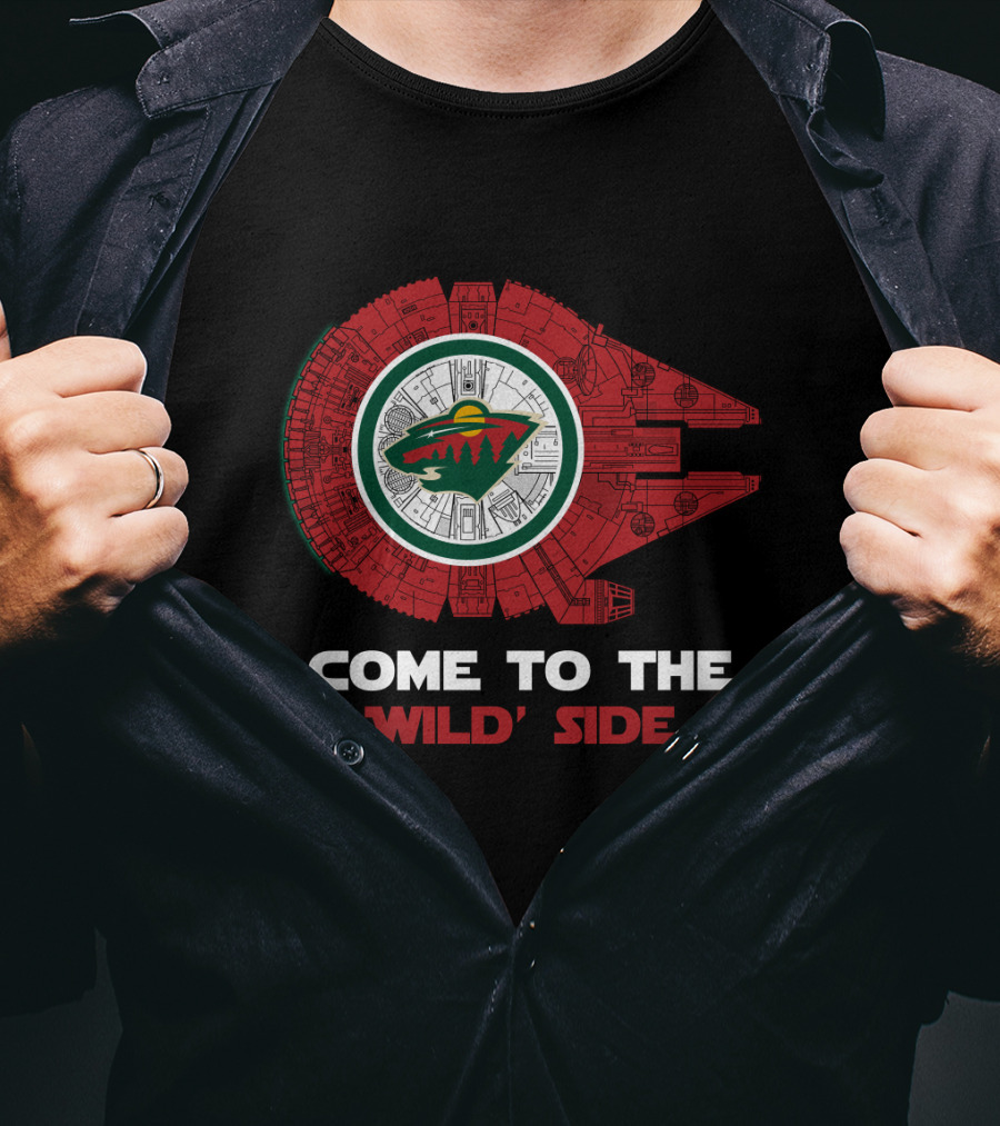 Come To The Wild Side Minnesota Wild Millennium Falcon T-Shirt