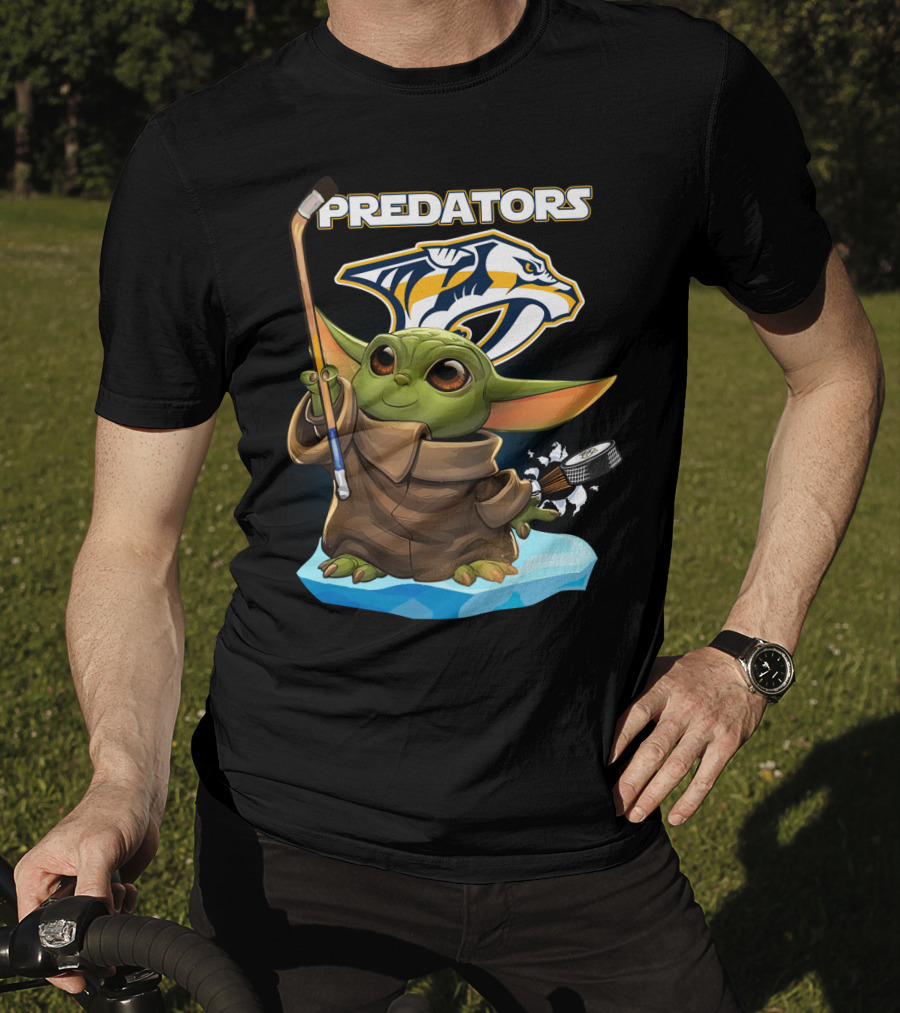 Baby Yoda Predators Nashville Hockey T-Shirt