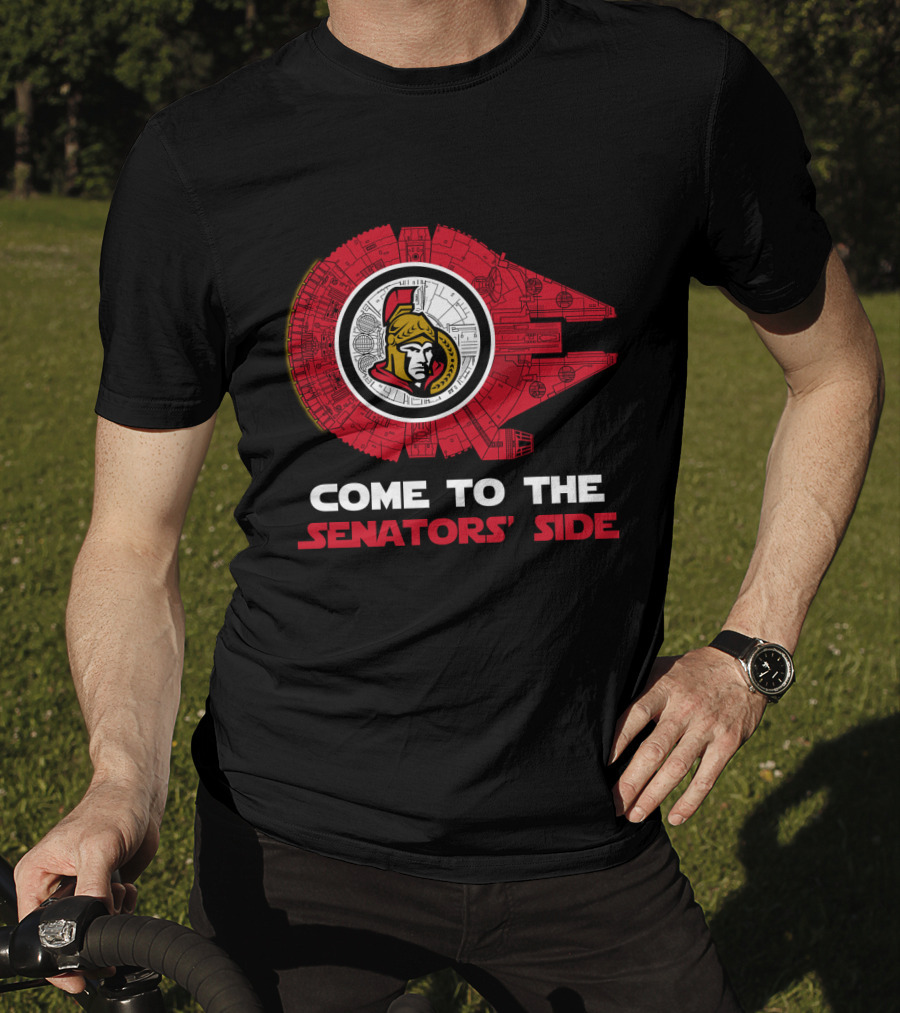 Come To The Senators' Side Ottawa Senators Millennium Falcon T-Shirt