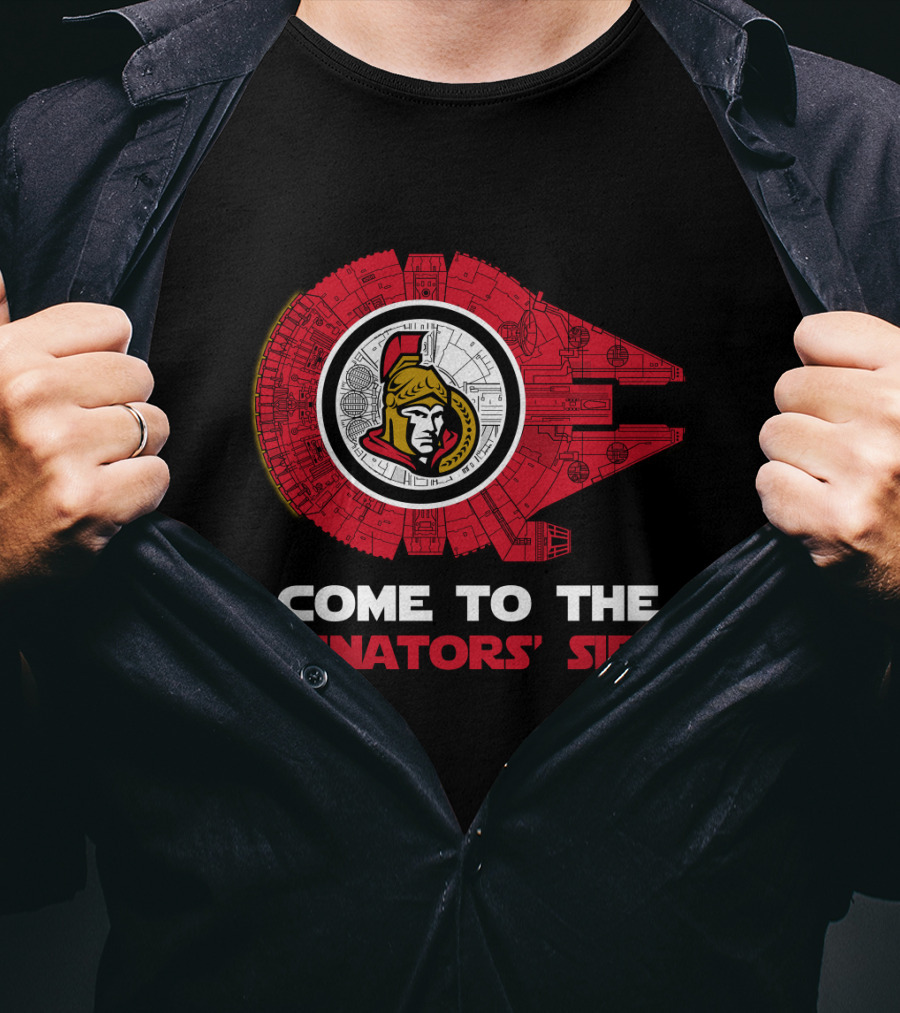 Come To The Senators' Side Ottawa Senators Millennium Falcon T-Shirt