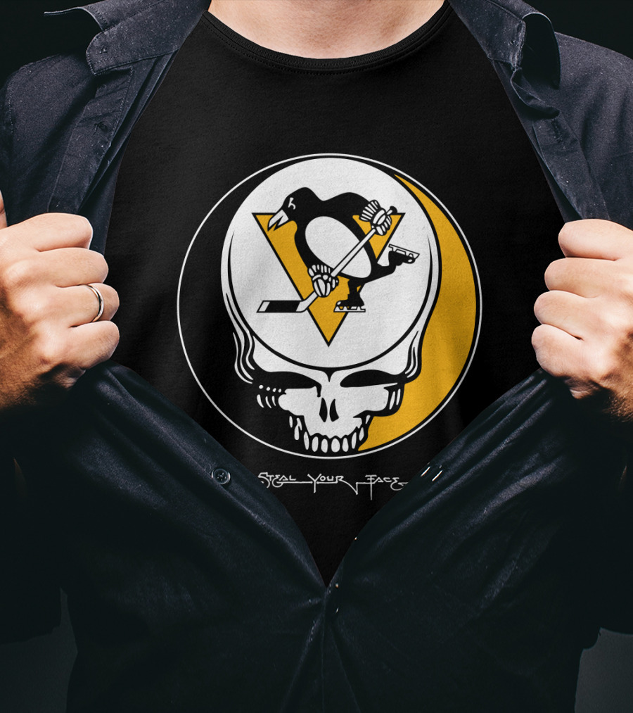 Steal Your Face Grateful Dead Pittsburgh Penguins T-Shirt
