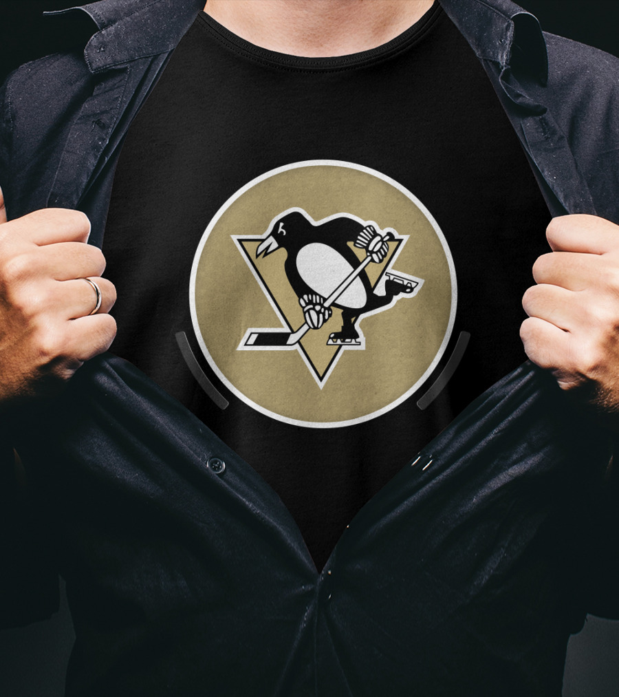 Pittsburgh Penguins Power Decal Logo Hockey Emblem T-Shirt