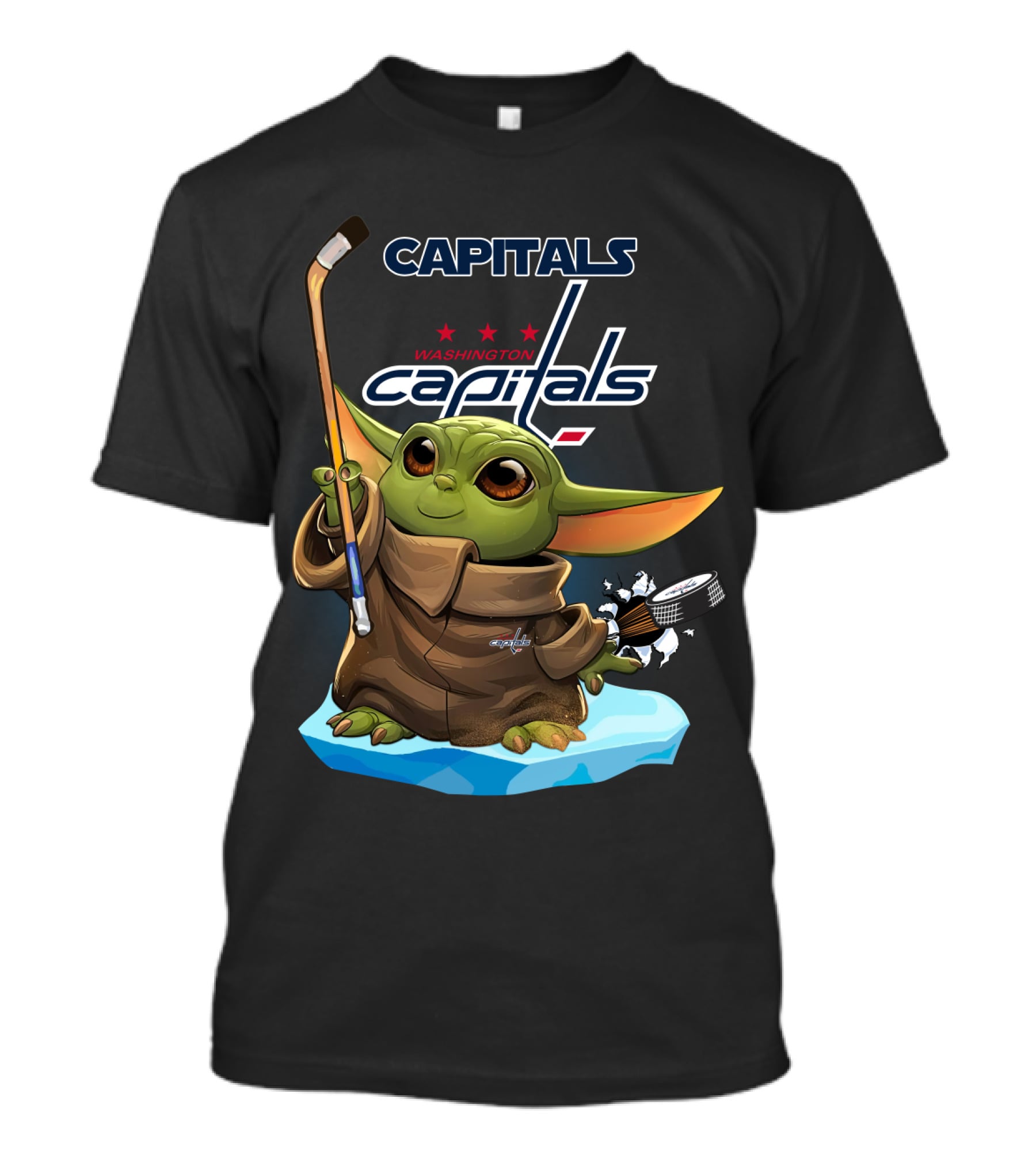 Capitals Baby Yoda Washington Capitals Hockey Star Wars Mashup T-Shirt