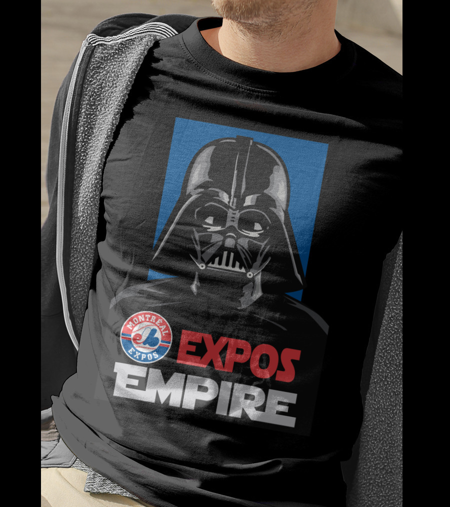 Montreal Expos Empire Darth Vader Star Wars Crossover T-Shirt
