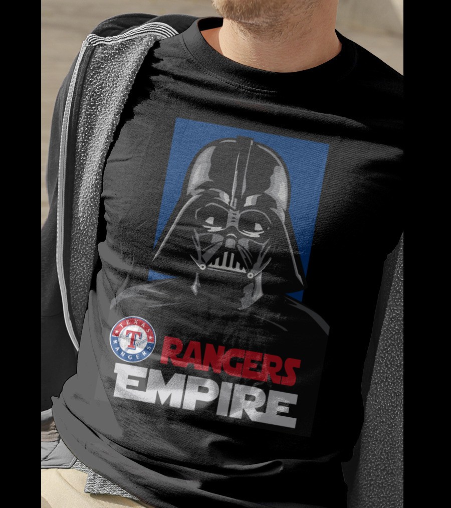 Texas Rangers Empire Darth Vader Sports Crossover T-Shirt