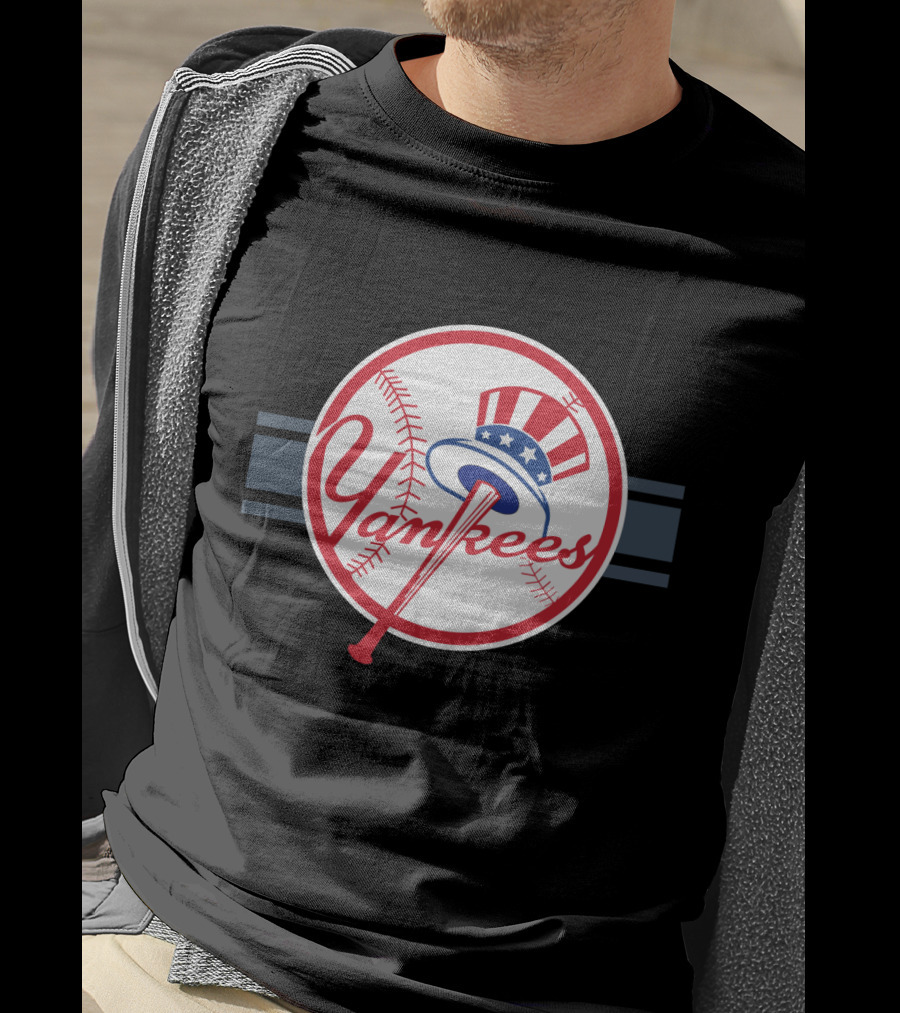 Yankees Patriotic Hat Baseball Emblem T-Shirt