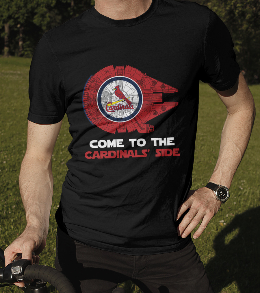 St. Louis Cardinals Come To The Cardinals' Side Millennium Falcon T-Shirt