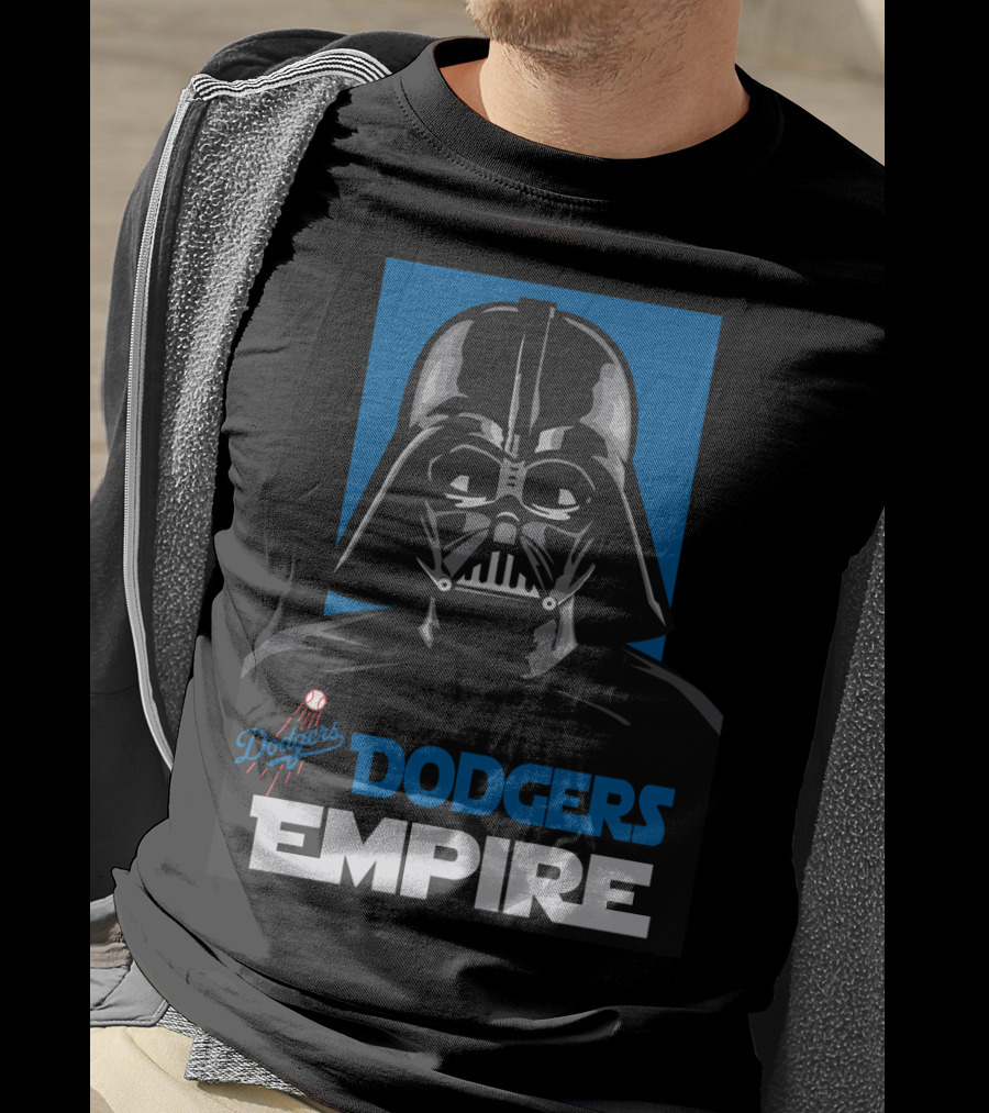 Dodgers Empire Darth Vader Los Angeles Baseball Crossover T-Shirt