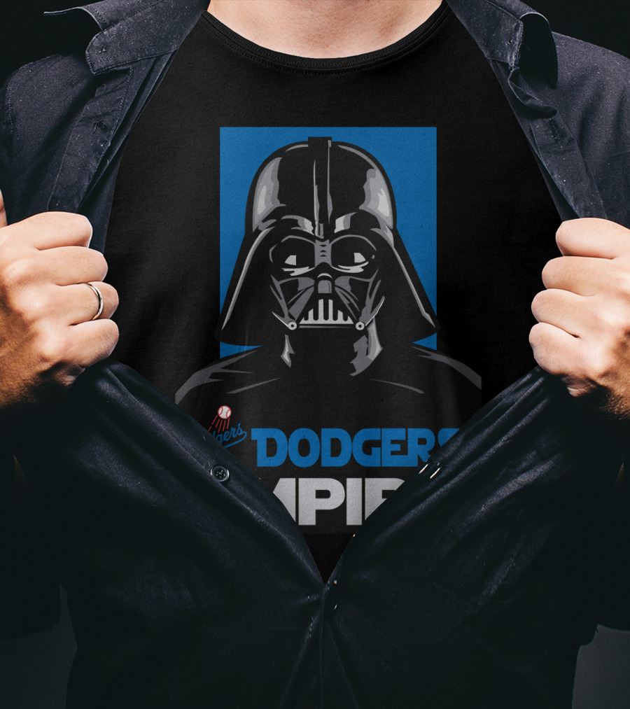 Dodgers Empire Darth Vader Los Angeles Baseball Crossover T-Shirt