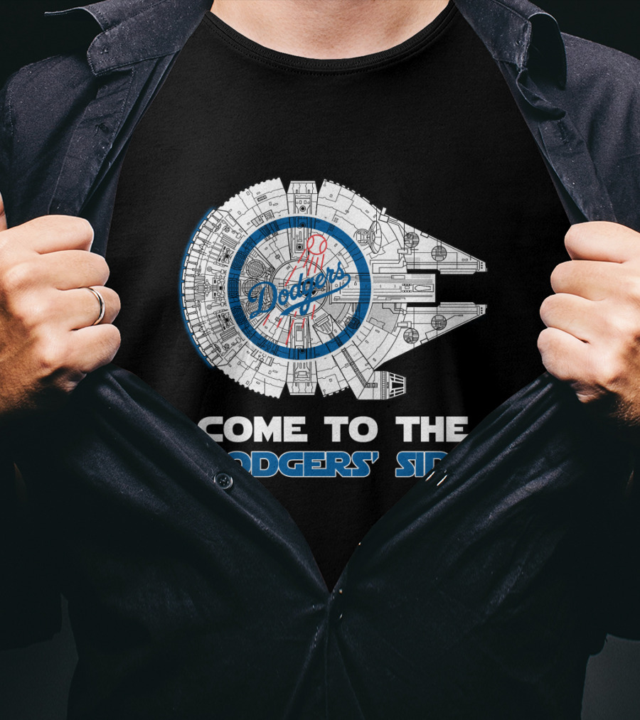 Los Angeles Dodgers Millennium Falcon Come To The Dodgers' Side T-Shirt