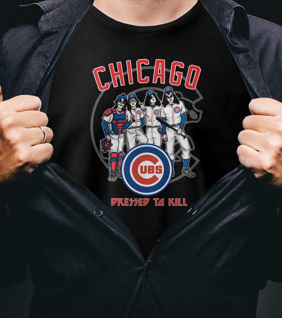 Chicago Cubs KISS Dressed To Kill Crossover T-Shirt