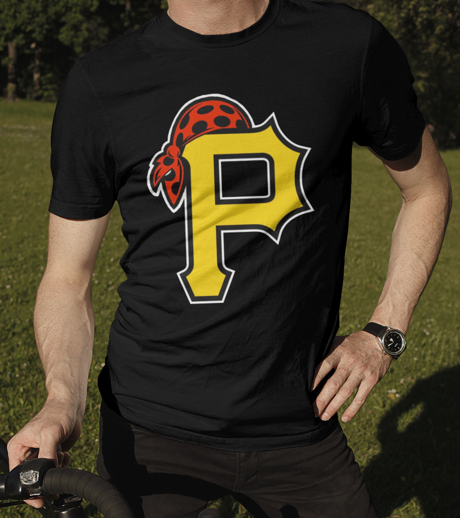 Pittsburgh Pirates Logo With Pirate Hat And Yellow P T-Shirt