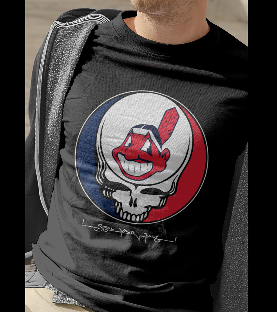 Grateful Dead Cleveland Indians Steal Your Face Icon T-Shirt