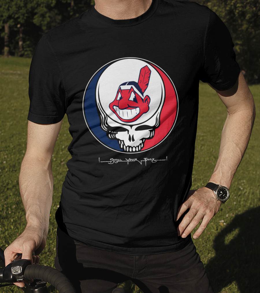 Grateful Dead Cleveland Indians Steal Your Face Icon T-Shirt