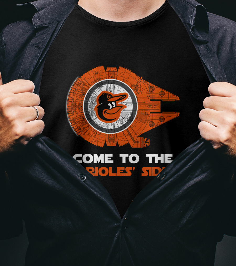 Come To The Orioles' Side Baltimore Orioles Millennium Falcon T-Shirt