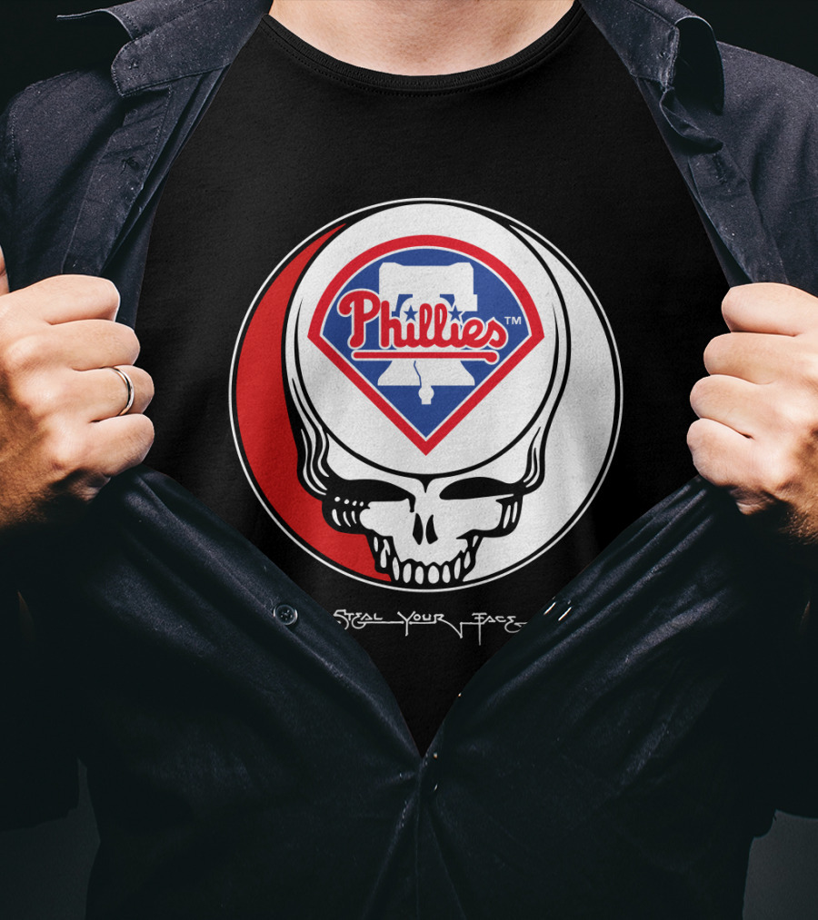 GRATEFUL DEAD Steal Your Face Philadelphia Phillies T-Shirt
