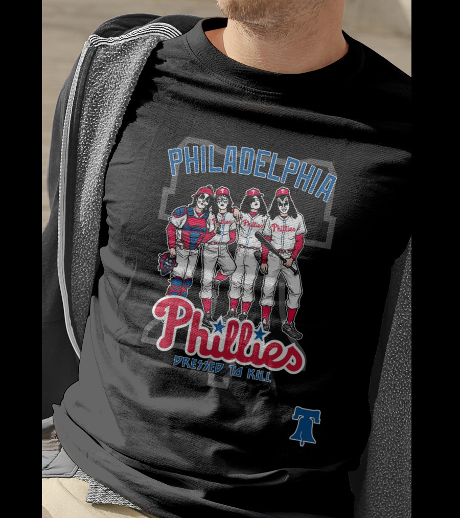 Philadelphia Phillies KISS Dressed To Kill Players Comic Mashup T-Shirt