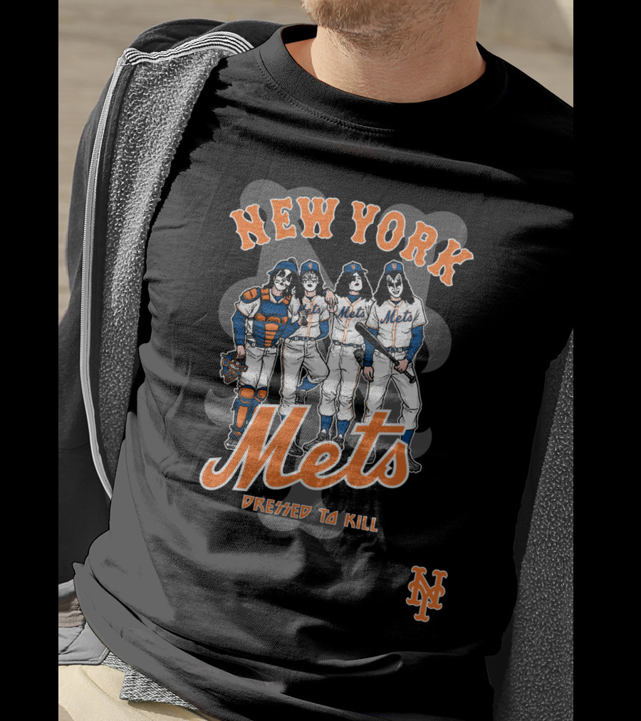 New York Mets Dressed To Kill KISS Collaboration T-Shirt
