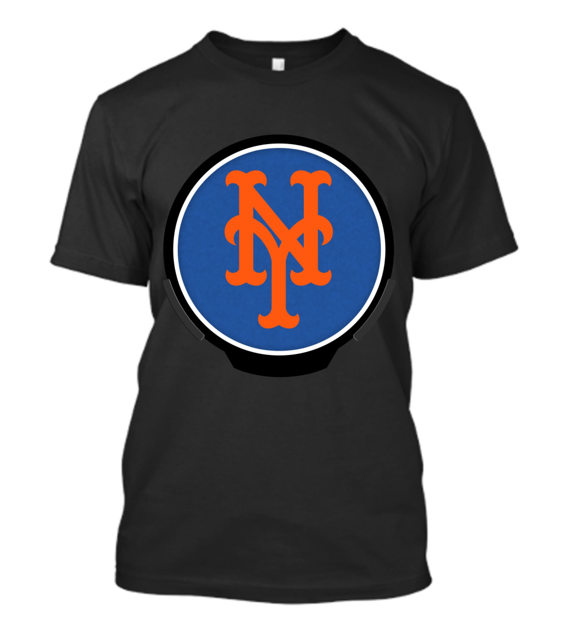 New York Mets Logo Blue Orange Circle T-Shirt