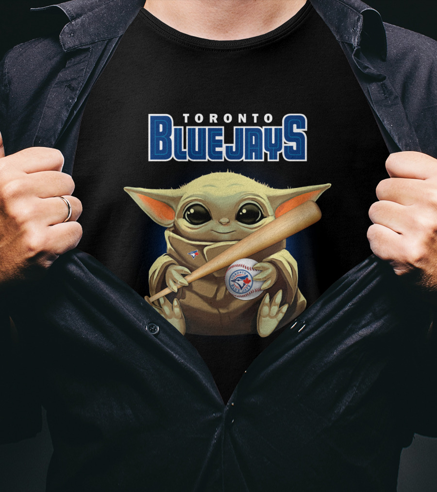 Toronto Blue Jays Baby Yoda Baseball T-Shirt