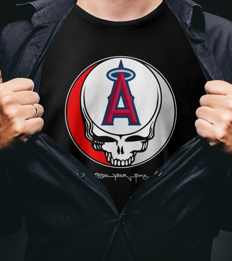 GRATEFUL DEAD Steal Your Face Los Angeles Angels Of Anaheim T-Shirt