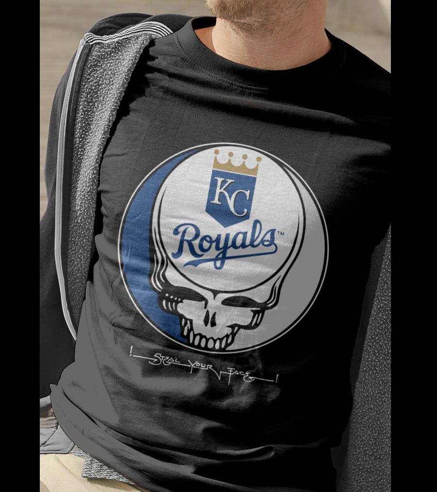 GRATEFUL DEAD Steal Your Face KC Royals T-Shirt