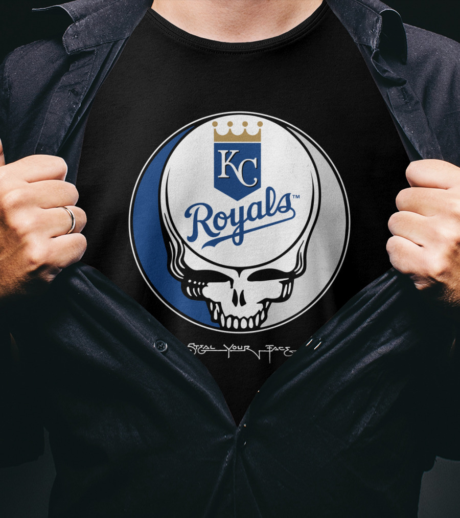 GRATEFUL DEAD Steal Your Face KC Royals T-Shirt