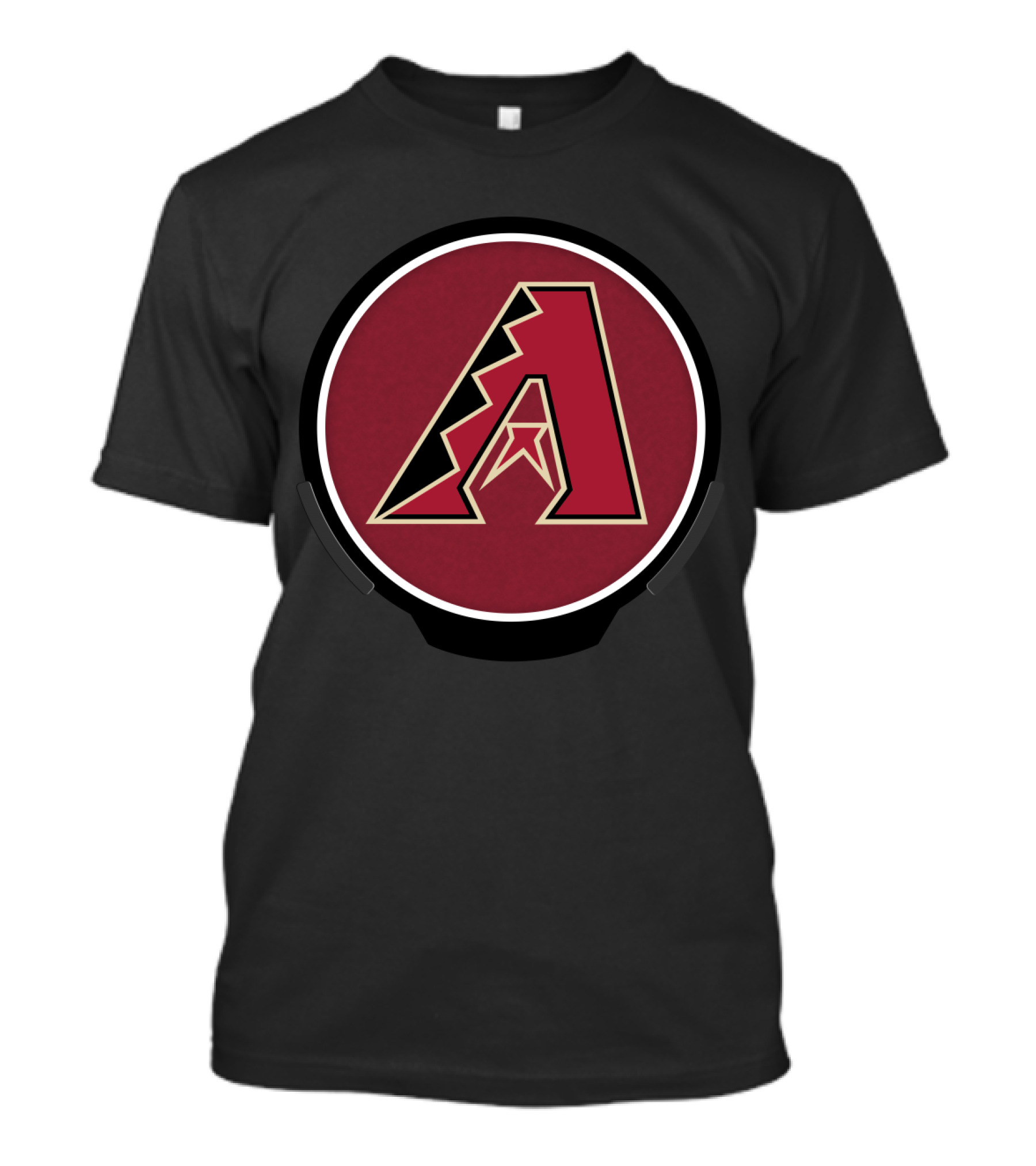 Arizona Diamondbacks Red And Black Logo With Star T-Shirt