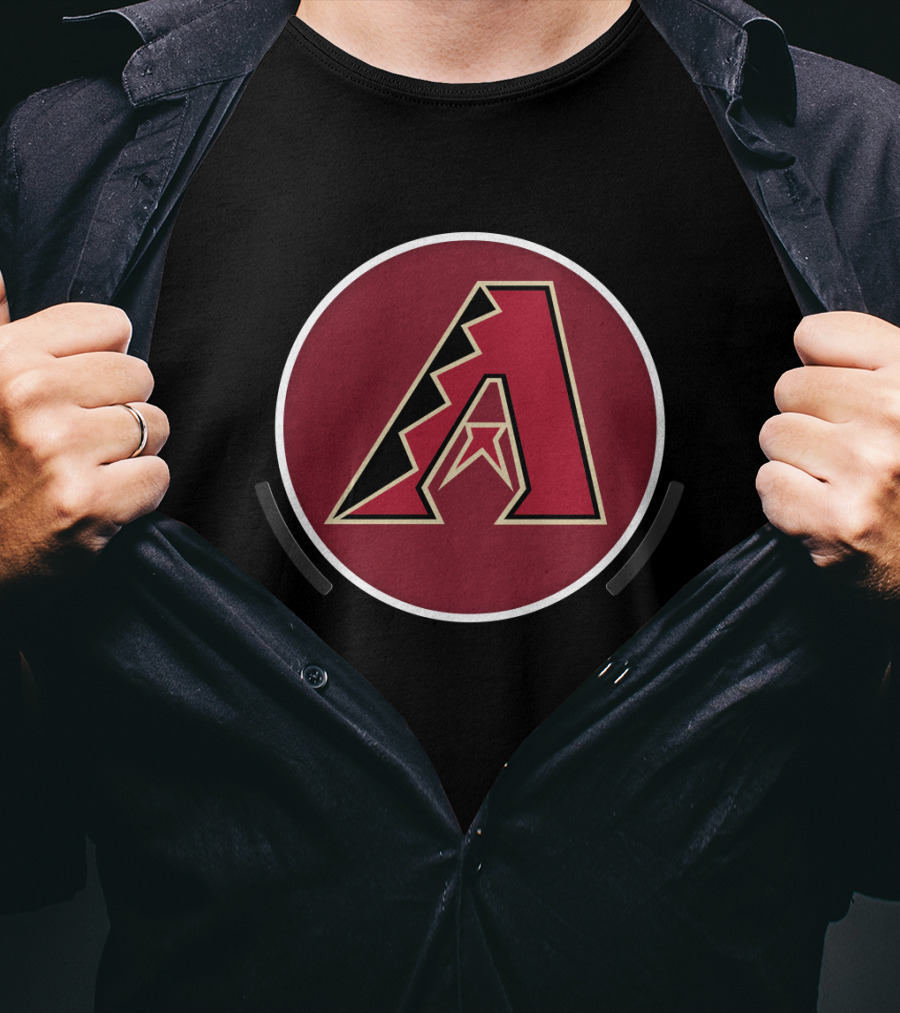 Arizona Diamondbacks Red And Black Logo With Star T-Shirt