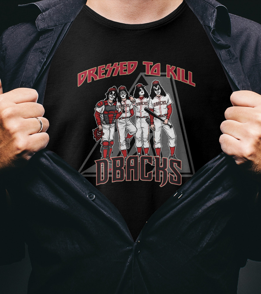 Dressed To Kill Arizona Diamondbacks Dbacks KISS Baseball Uniforms T-Shirt