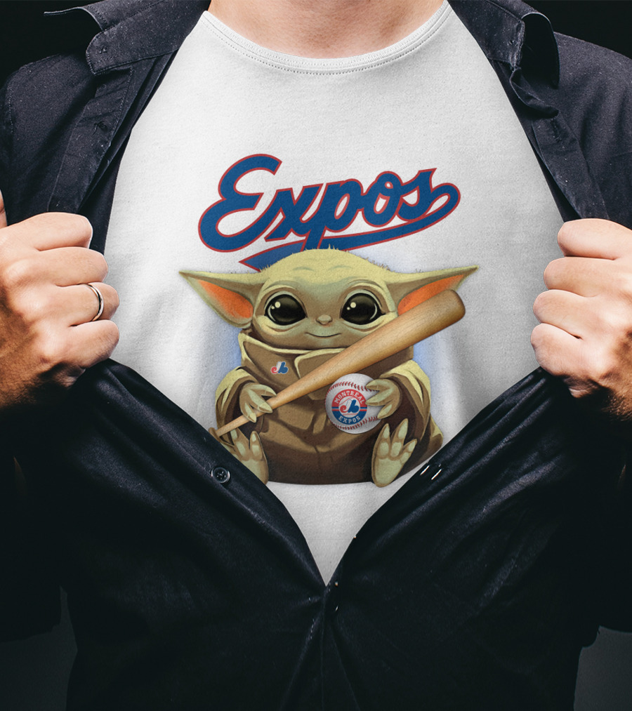 Expos Baseball Baby Yoda Montreal T-Shirt