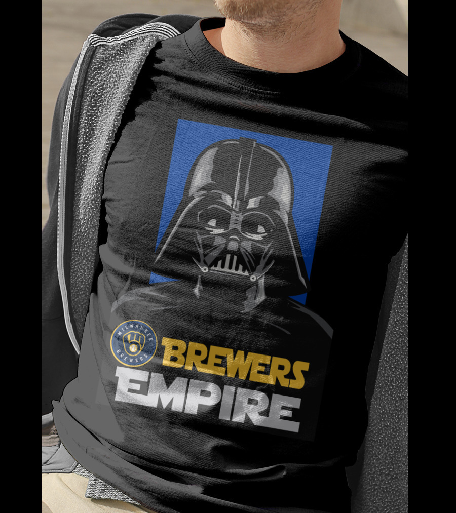 Milwaukee Brewers Empire Darth Vader Crossover Fan T-Shirt