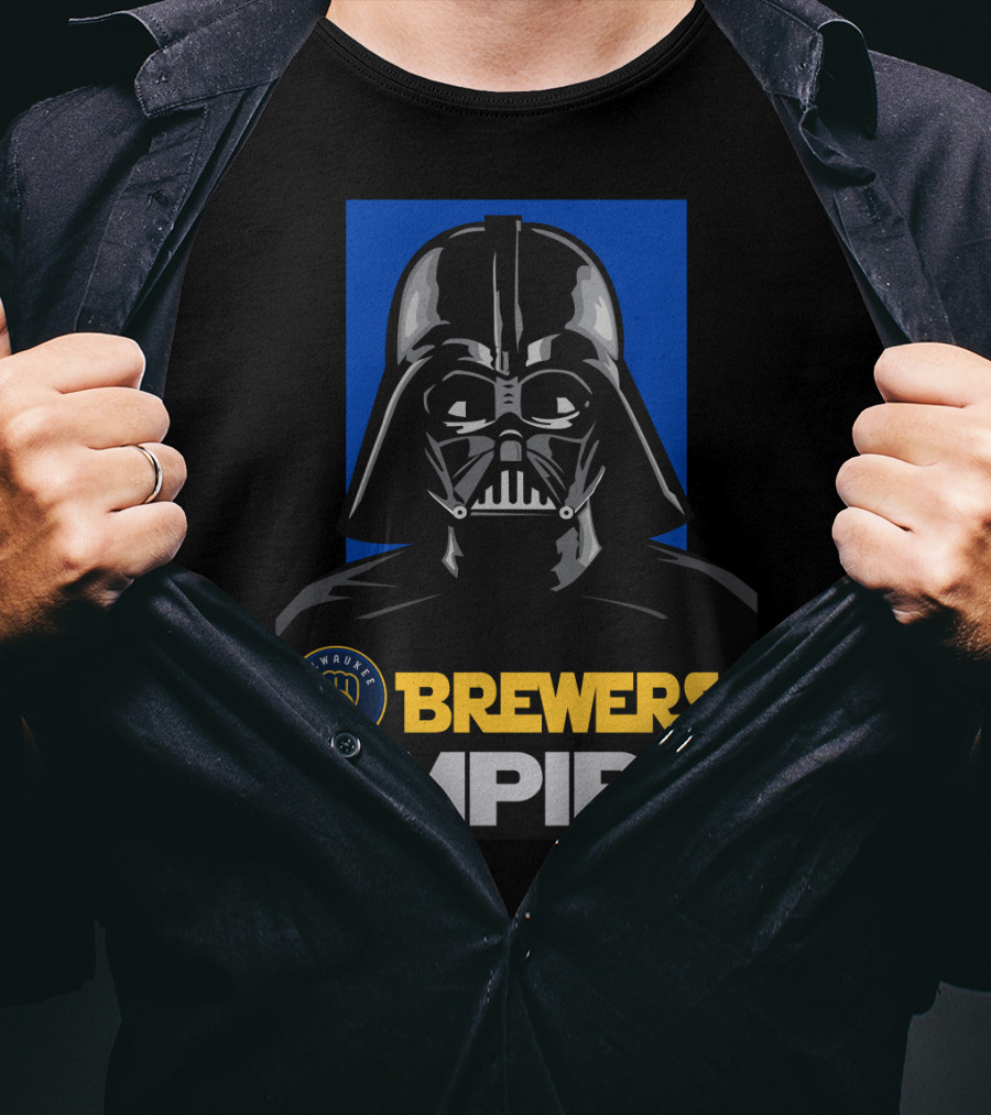 Milwaukee Brewers Empire Darth Vader Crossover Fan T-Shirt