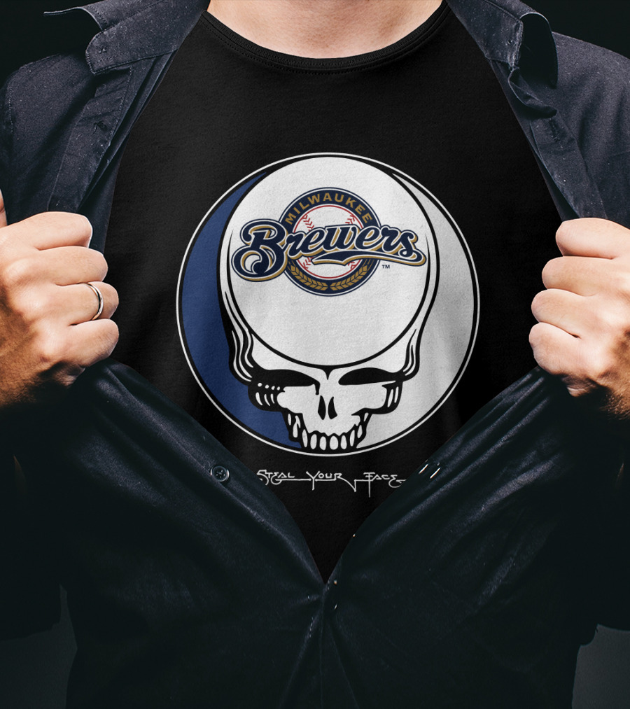 Milwaukee Brewers Steal Your Face Grateful Dead T-Shirt