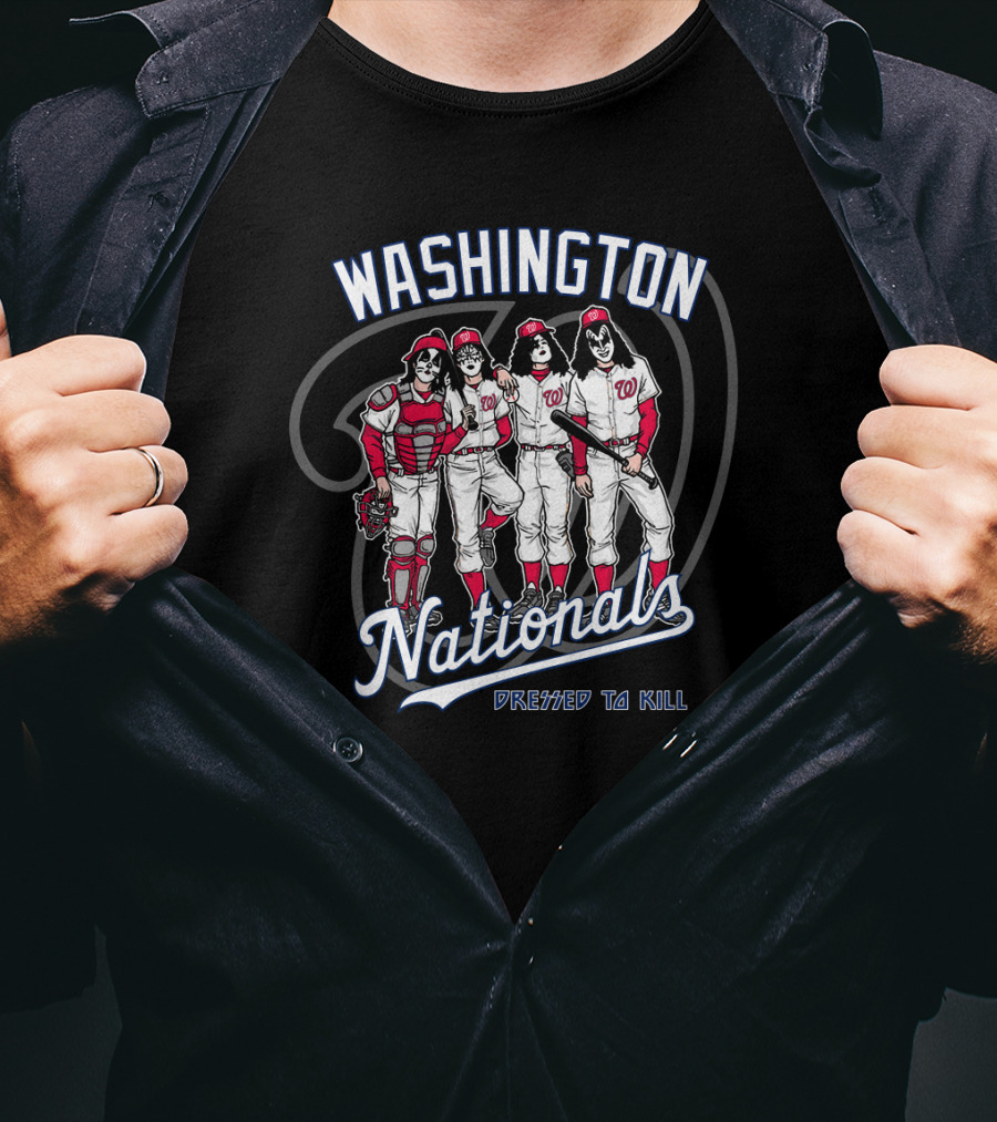Washington Nationals KISS Dressed To Kill Baseball Edition T-Shirt