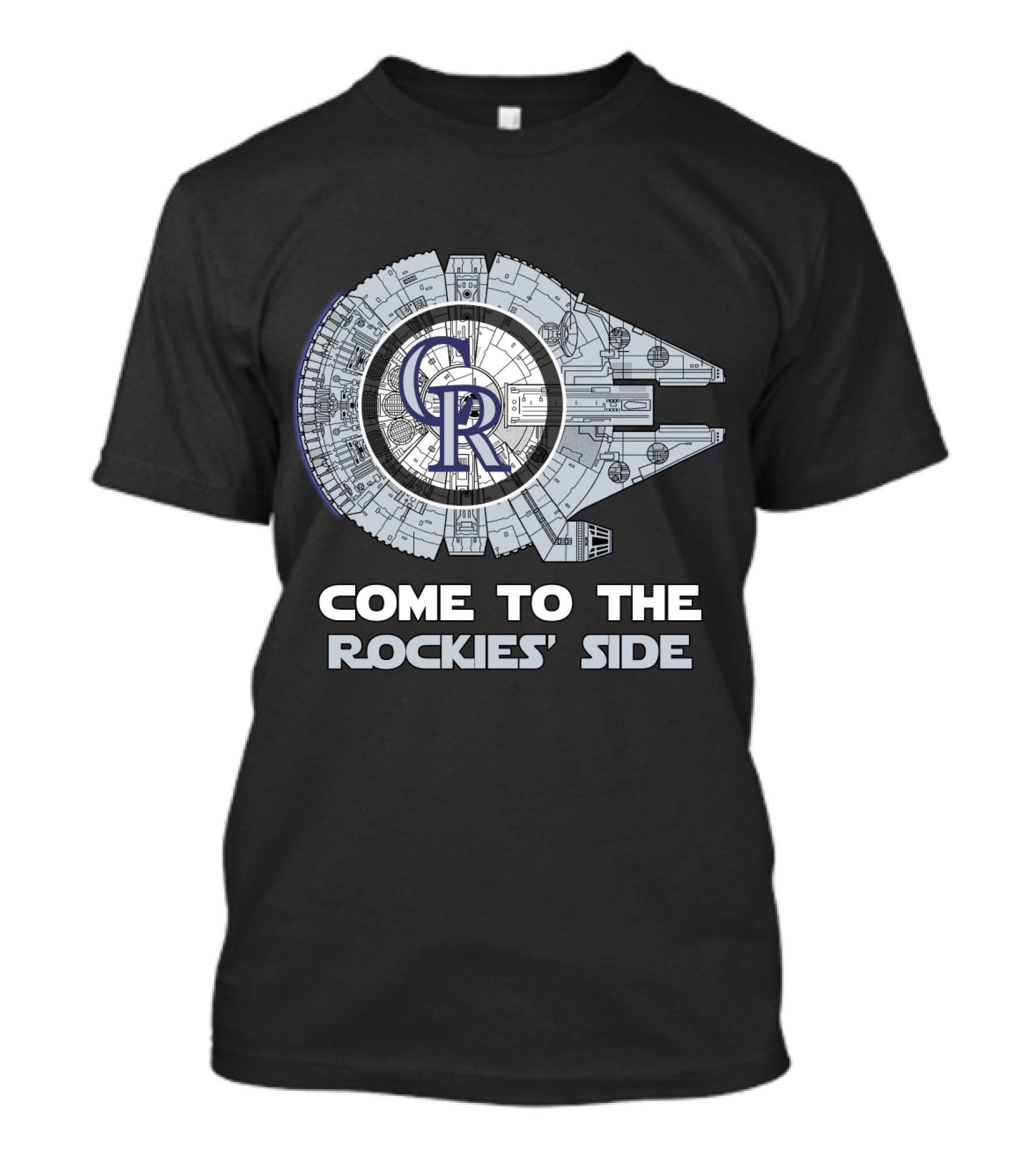 Colorado Rockies Millennium Falcon Come To The Rockies' Side T-Shirt