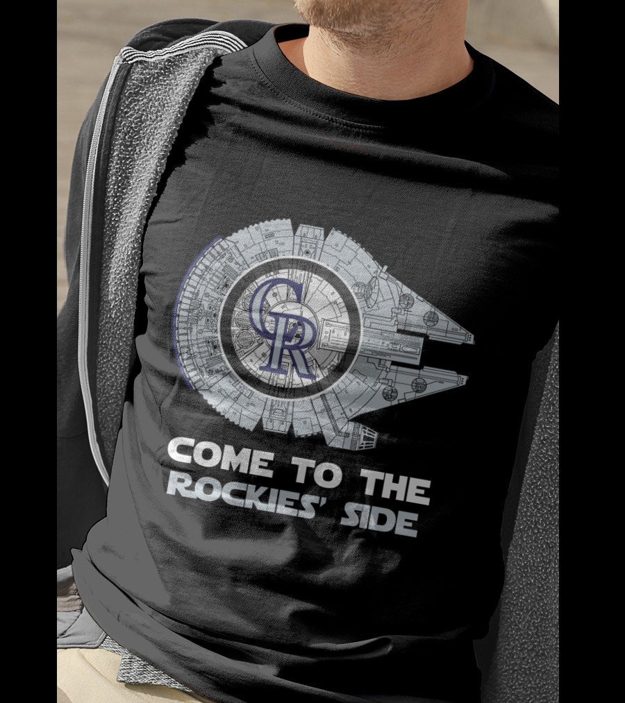 Colorado Rockies Millennium Falcon Come To The Rockies' Side T-Shirt