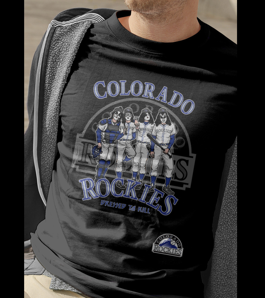 Colorado Rockies KISS Dressed To Kill Baseball T-Shirt