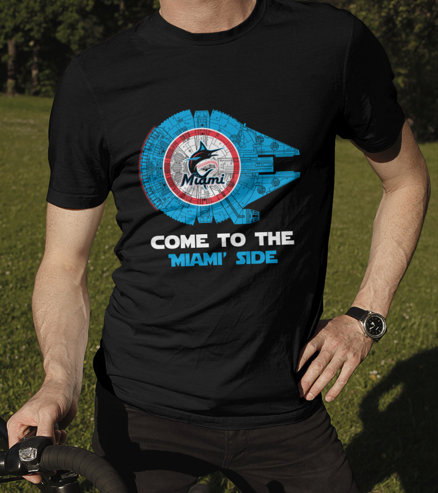 Miami Marlins Come To The Miami Side Millennium Falcon T-Shirt