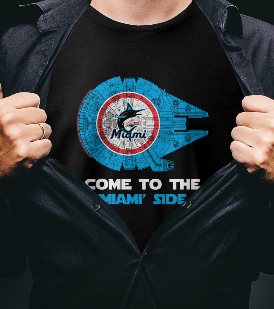 Miami Marlins Come To The Miami Side Millennium Falcon T-Shirt