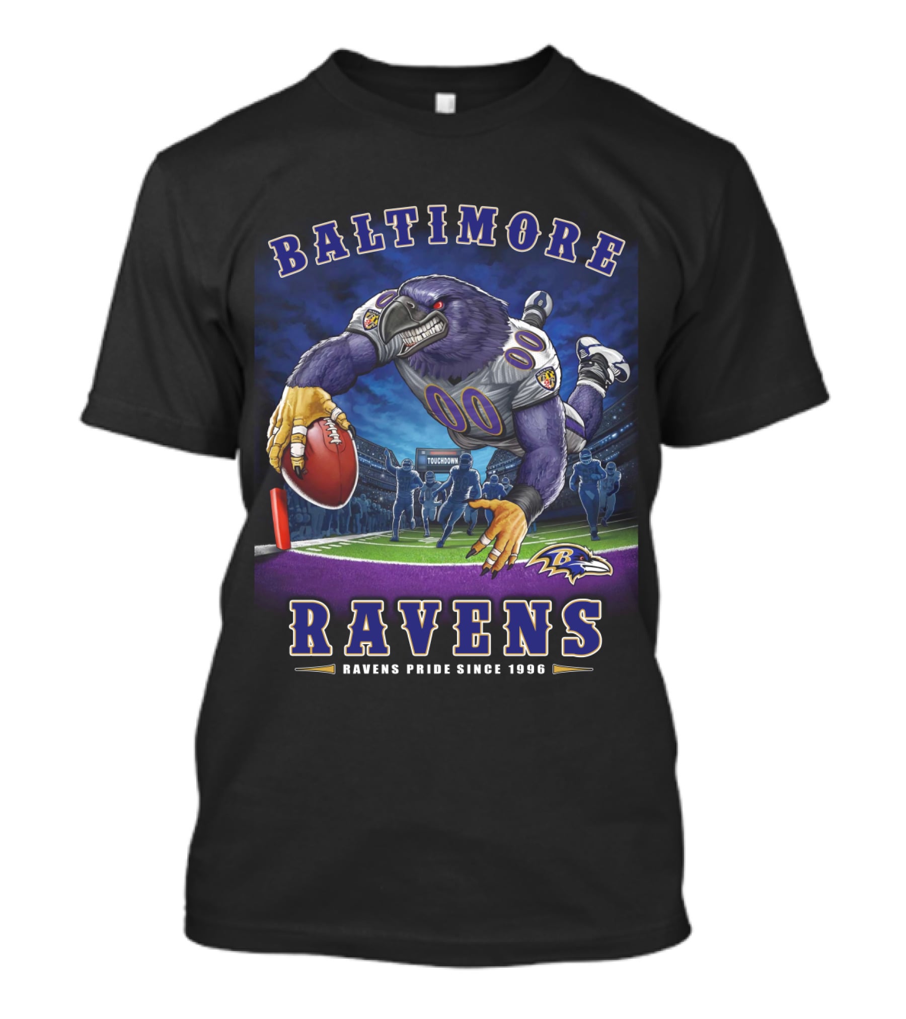 Baltimore Ravens Pride End Zone Football Since 1996 T-Shirt