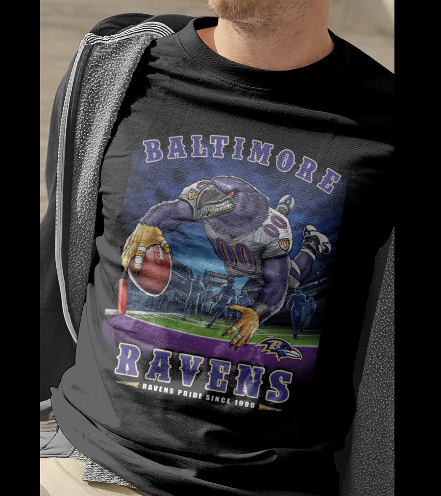 Baltimore Ravens Pride End Zone Football Since 1996 T-Shirt