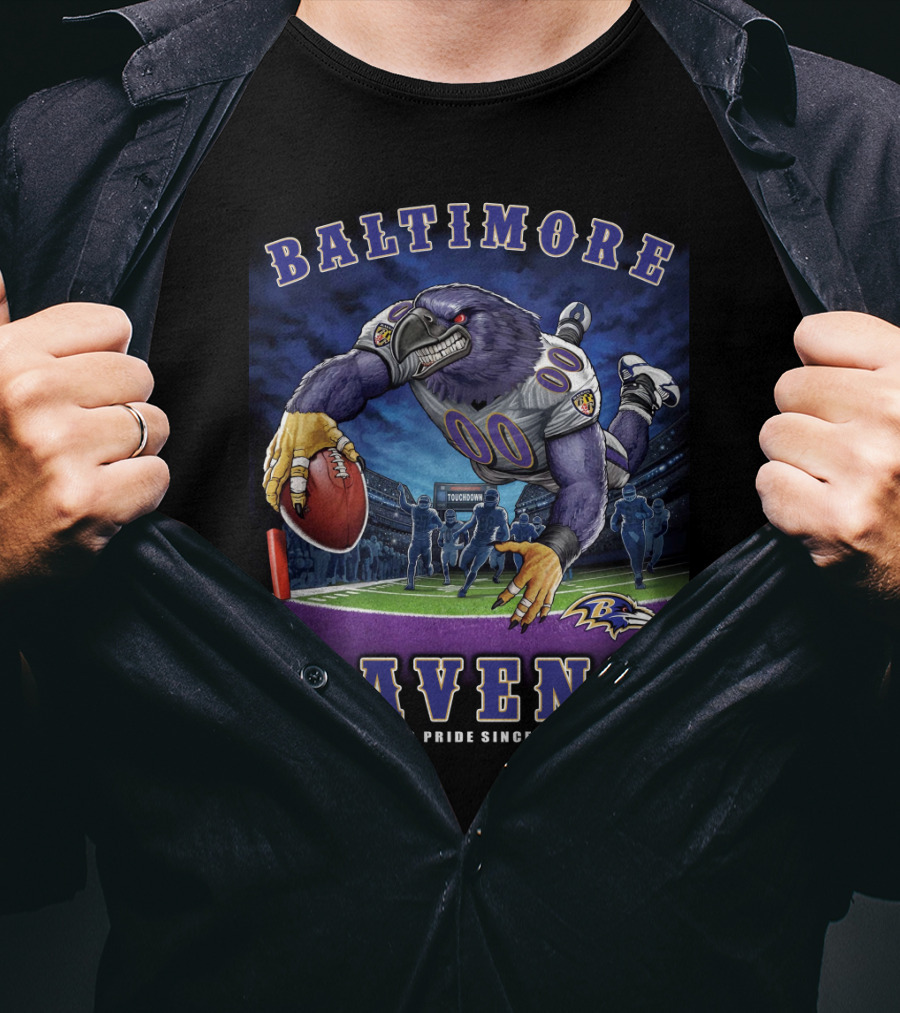 Baltimore Ravens Pride End Zone Football Since 1996 T-Shirt