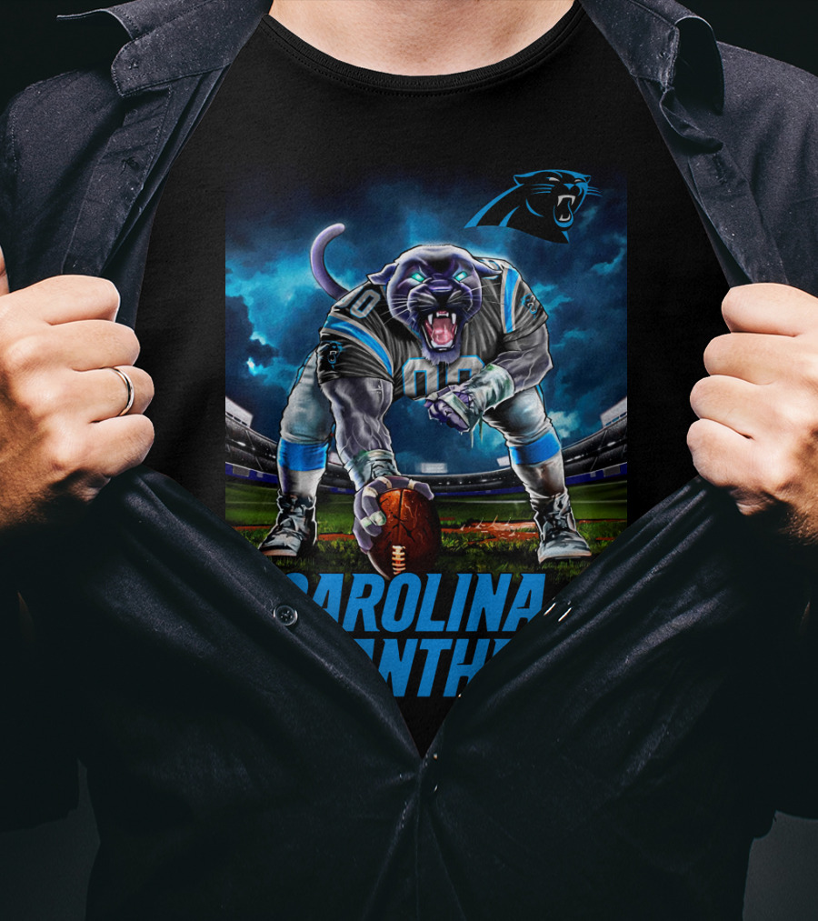 Carolina Panthers 3 Point Stance Nfl Stadium Panther T-Shirt