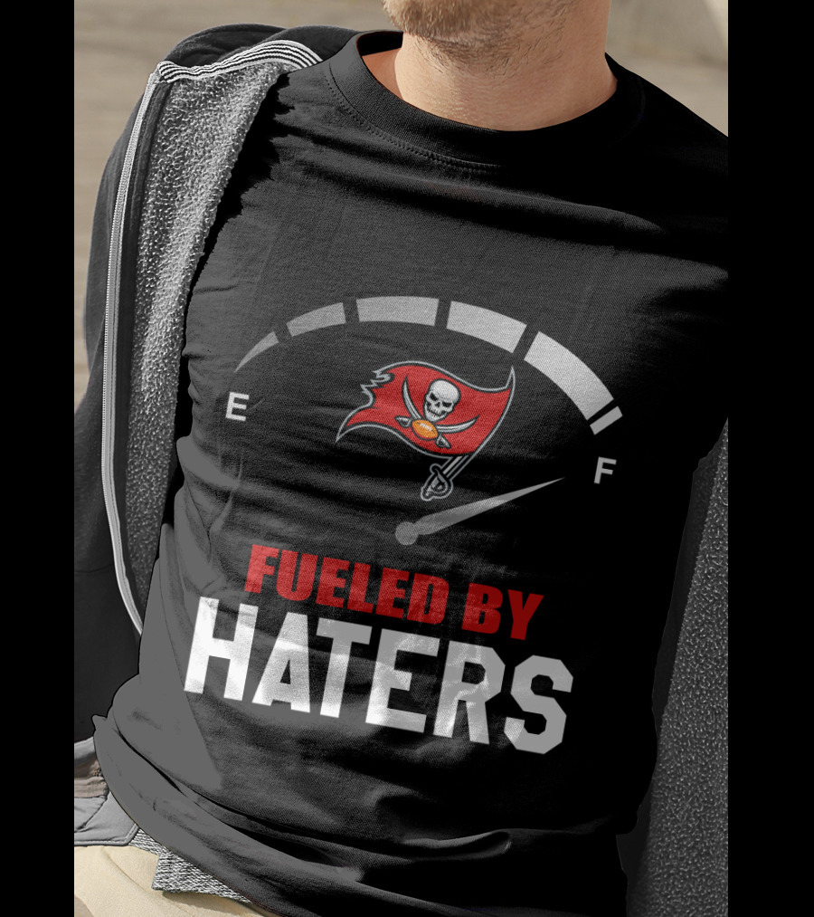 Fueled By Haters Tampa Bay Buccaneers Football Logo Stadium Energy T-Shirt